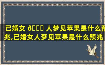 已婚女 🍀 人梦见苹果是什么预兆,已婚女人梦见苹果是什么预兆别车拉一大卡车苹果有坏的 🐳